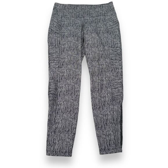 Athleta Delancey Textured Moto Tight Leggings Women’s Large Stretch Pockets Gray - Picture 1 of 10